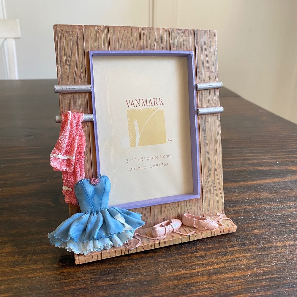 Vanmark Ballet Photo Picture Frame 3.5x5 Dress Shoes Decor Flaw Resin Ballerina